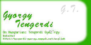 gyorgy tengerdi business card